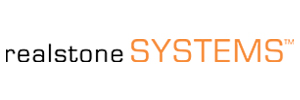 Logo of Realstone Systems with "realstone" in black and "SYSTEMS" in bold orange uppercase letters.