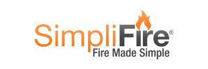 Logo of SimpliFire with orange and gray text, a flame icon above the “i” in “Fire,” and the tagline “Fire Made Simple” below.